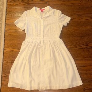 Catherine Malandrino White Eyelet Dress